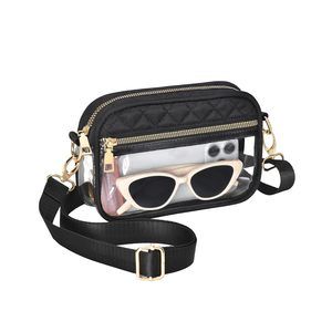 Clear Bag Stadium Events, Black Clear Purses Stadium Crossbody, :>